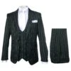 Rossi Man MAX RM1727 Slim Fit 3-Piece Suit – Stylish Tailored Green Pinstripe Suit For Men