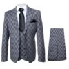 Rossi Man MAX RM1836 Slim Fit 3-Piece Grey Suit – Tailored Formal Suit For Men