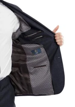 Arezzo Collection - 100% Wool Suit Modern Fit Italian Style 2 Piece In Navy 5 Arezzo Collection - 100% Wool Suit Modern Fit Italian Style 2 Piece In Navy -Alberto Nardoni Shop MW246 03 Open