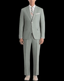 Men Suit Sage Light Green