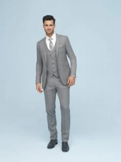 Western Suit - Trajes Para Hombres - Cowboy Formal Attire - Trajes De Novio - Light Gray -Alberto Nardoni Shop Men Light Gray Suit Notch Label