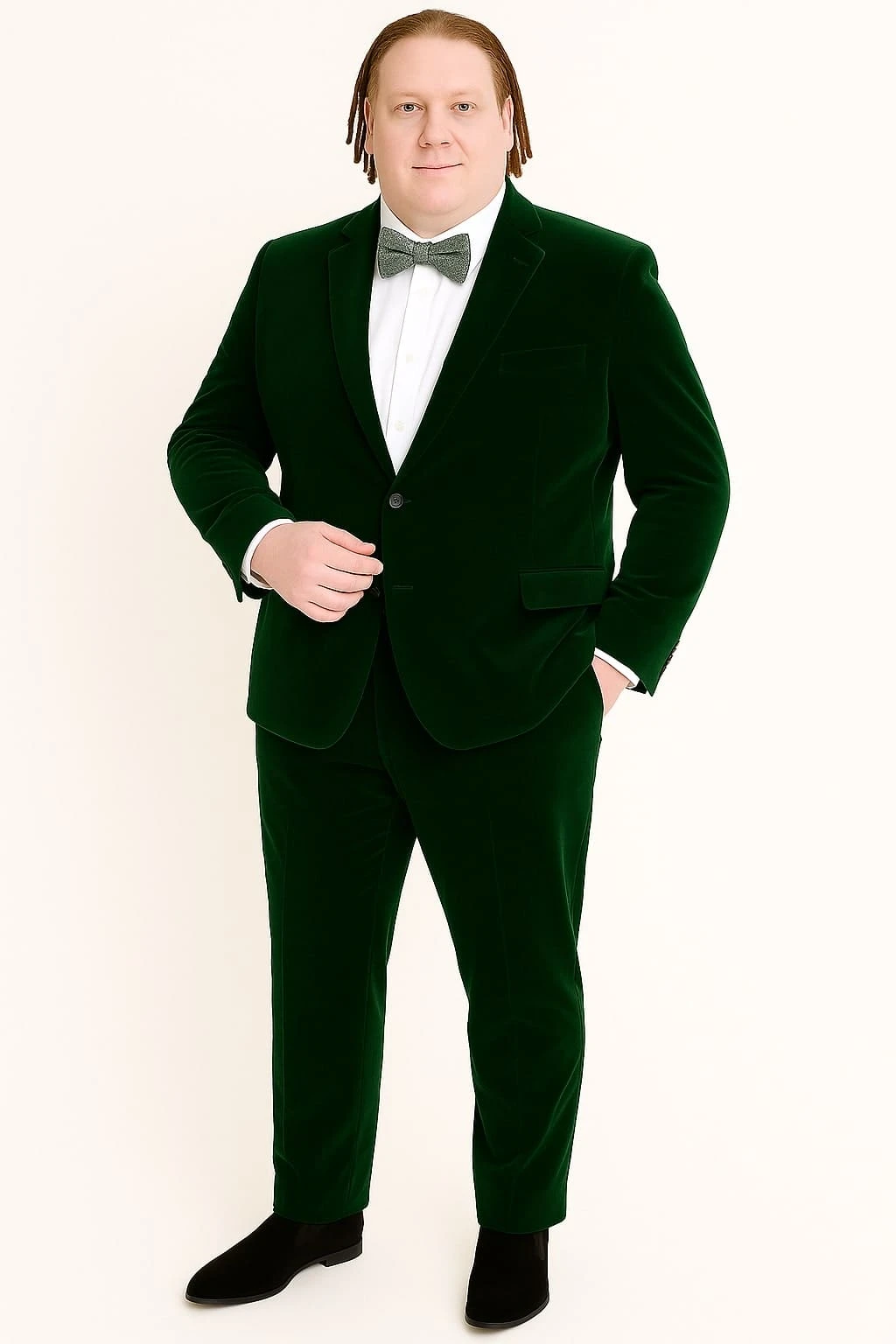 Men’s Emerald Green Velvet Suits – Slim Fit Tuxedo For Weddings, Prom, And Red Carpet Events 5 Men’s Emerald Green Velvet Suits – Slim Fit Tuxedo For Weddings, Prom, And Red Carpet Events - Image 5
