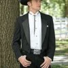 Mens Western Cowboy Tail Tuxedo In Black