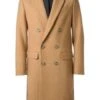 Mens Overcoat -Mens Long Wool Topcoats- Topcoat For Men-Mens Double Breasted Overcoat - "Camel Khaki" Double Breasted Coat