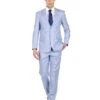 Mens Modern Fit Summer Wedding Suit Light Blue