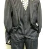 Gangster Suit - Mobster Suit - Mafia Suit For Mens 2 Button Gangster Pinstripe Suit In Navy