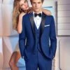 Western Suit - Trajes Para Hombres - Cowboy Formal Attire - Trajes De Novio - Cobalt Blue
