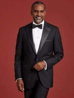 Mens Single Breasted Peak Lapel Tuxedo Jacket Black -Alberto Nardoni Shop Mens Peak Lapel Comfort Stretch Black