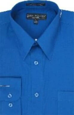 Cheap Mens Dress Shirt Royal Blue Discounted Affordable Shirt  $35