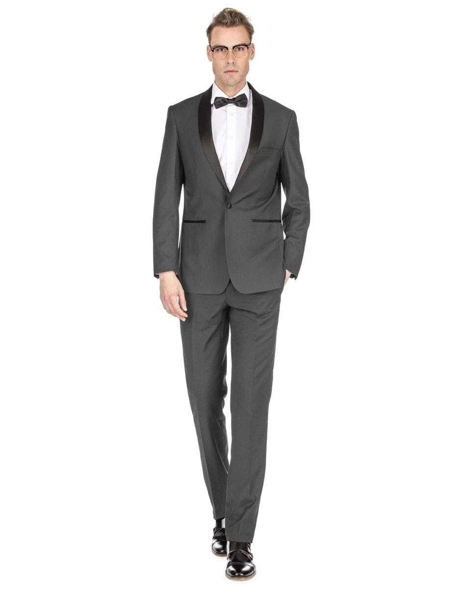 Grey Prom Suit - Gray Wedding Suit - Gray Tuxedo Grey Vested Peak Tuxedo 1 Grey Prom Suit - Gray Wedding Suit - Gray Tuxedo Grey Vested Peak Tuxedo