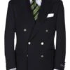 Quality Solid Black Double Breasted Suit Blazer With Best Cut & Fabric Men's