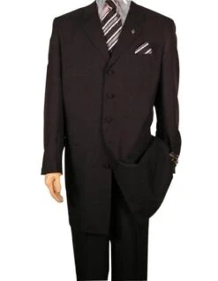 Mens Zoot Suit - Zuit Suit - Black Fashion Suit - Wedding Zoot Suit