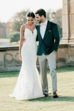 Velvet Blazer - Mens Blazer - Dinner Jacket 'Venice' Emerald Green Velvet Dinner Jacket - Separates -Alberto Nardoni Shop Mens Blazer Emerald Green