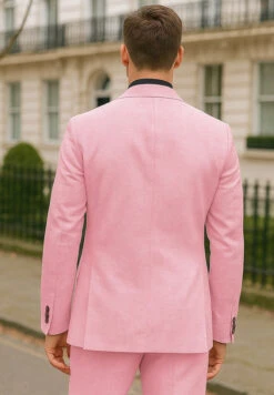 Mens Pink Linen Suit - Summer Suit -Alberto Nardoni Shop Mens Pink Linen Suit Summer Suit 1