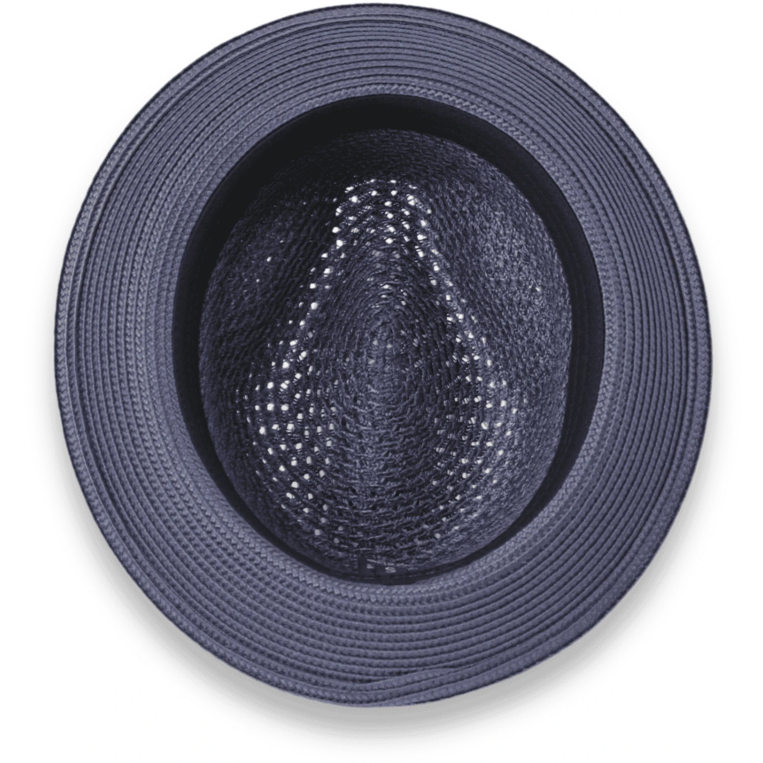 Castor Crushable Straw Hat Fedora In Navy 3 Castor Crushable Straw Hat Fedora In Navy - Image 3