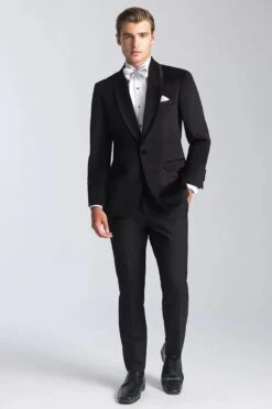 Velvet Blazer - Mens Blazer - Dinner Jacket "Venice" Onyx Black Velvet Dinner Jacket - Separates -Alberto Nardoni Shop Onyx Black Dinner Jacket