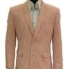 Alberto Nardoni Brand Orange Seersucker Sear Sucker Suit Blazer Sport Coat Jacket