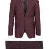 Porto Burgandy, Slim Fit, Pure Wool Suit By Tiglio Luxe - Burgandy