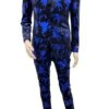 Paisley Suit - Black And Royal Prom Suit - Slim Fit Stage Suit