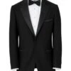 Mens Single Breasted Peak Lapel Tuxedo Jacket Black