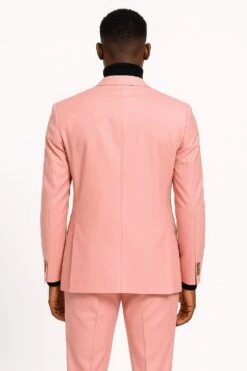 Mens Pink Double-Breasted Suit With Gold Buttons -Alberto Nardoni Shop Pink Double Breasted Suit with Gold Buttons