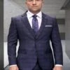 Mens 3 Piece 100 Percent Wool Suit - Affordable Italian Super 150's Fabric In Plaid Texture Fabric In Color Heather Charcoal - Online Special