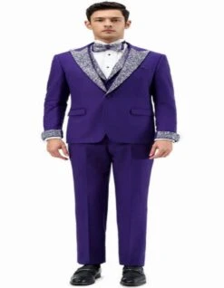 Purple Prom Tuxedo - Perfect Wedding Suit Vested Rhinestone Lapelled 5 Purple Prom Tuxedo - Perfect Wedding Suit Vested Rhinestone Lapelled -Alberto Nardoni Shop Purple Prom Tuxedos