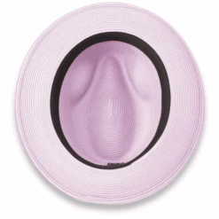 Tapa Crushable Straw Hat Fedora In Purple -Alberto Nardoni Shop Purple.3
