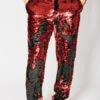 Mens Sequin Pants - Red Dress Party Pants