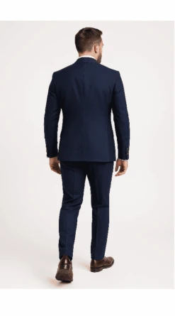 Modern 3-Piece Suit For Men – Rossi Man Max Tailored Slim Fit In Solid Navy | RM1393 7 Modern 3-Piece Suit For Men – Rossi Man Max Tailored Slim Fit In Solid Navy | RM1393 -Alberto Nardoni Shop ROSSI MAN SLIM FIT 3 PIECE SUIT MAX RM1393 1