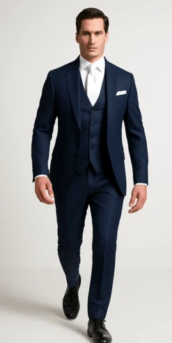 Rossi Man MAX RM1711 Slim Fit 3-Piece Suit – Stylish Navy Formalwear For Men -Alberto Nardoni Shop ROSSI MAN SLIM FIT 3 PIECE SUIT MAX RM1711 3