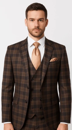 Rossi Man MAX RM1735 Slim Fit 3-Piece Brown Suit – Modern Formalwear For Men -Alberto Nardoni Shop ROSSI MAN SLIM FIT 3 PIECE SUIT MAX RM1735 0c67b7d0 a1bc 4894 a92b 87cb2b4f179b