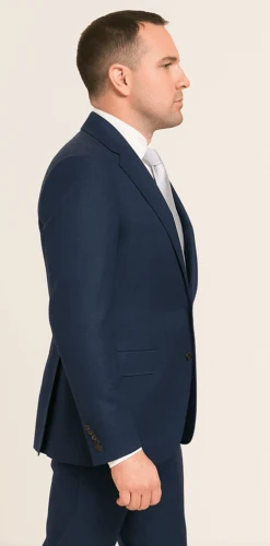 Rossi Man MAX RM1783 Slim Fit 3-Piece Suit – Modern Solid Blue Suit For Men -Alberto Nardoni Shop ROSSI MAN SLIM FIT 3 PIECE SUIT MAX RM1783 2