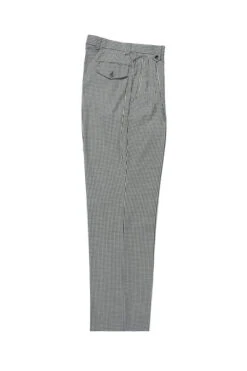 Black And White Check Wide Leg Wool Dress Pant 2586/2576 By Tiglio Luxe RS5224/1