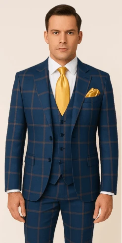 Rossi Man Max RM1840 – Slim Fit 3-Piece Formal Suit For Men -Alberto Nardoni Shop Rossi Man Max RM1840 Slim Fit Formal 3 Piece Suit
