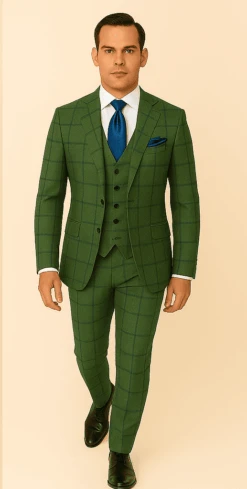 Rossi Man Max RM1841 – Men's Slim Fit 3-Piece Suit For Men -Alberto Nardoni Shop Rossi Man Max RM1841 Slim Fit 3 Piece Suit 3