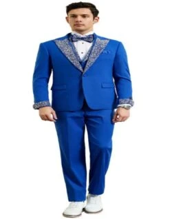 Royal Blue Prom Tuxedo - Perfect Wedding Suit Vested Rhinestone Lapelled 5 Royal Blue Prom Tuxedo - Perfect Wedding Suit Vested Rhinestone Lapelled -Alberto Nardoni Shop Royal Blue Prom Tuxedos