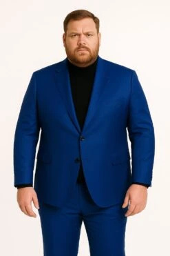 Men's Royal Blue Shiny Satin Suit – 2-Piece Slim Fit Tuxedo With Peak Lapel -Alberto Nardoni Shop RoyalBlue fbd0b593 88d0 4e94 a85e f80168330e60