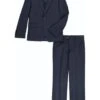 3 Piece Suit - Navy Blue Three Piece Suit - Boys 2 Button Vested 5PC Suit With Shirt And Tie In Navy Blue