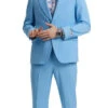 Stacy Adams - Sky Blue 3 Piece Hybrid Fit Suit With Expandable Waist Band