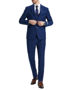Stacy Adams - 3 Piece Hybrid Fit Suit In Indigo