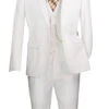 Slim Fit Men's Suit 3 Piece 2 Button In White