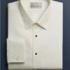 Mens 100% Cotton Tuxedo Shirt In Ivory
