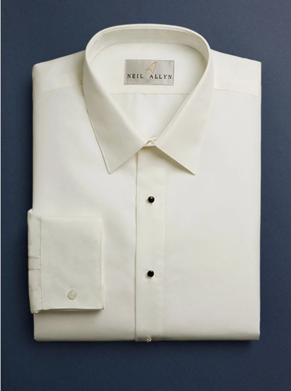 Mens 100% Cotton Tuxedo Shirt In Ivory 1 Mens 100% Cotton Tuxedo Shirt In Ivory