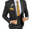 FINNEGAN SINGLE-BREASTED 3 PIECE SLIM FIT LAPEL SUIT(BLAZER+PANTS+VEST)