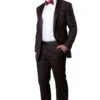 Western Suits For Wedding - Cowboy Suit With Trim Collar - Slim Fit Cut -Brown Fitted Pants