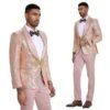 2025 Prom Special Blush Paisley 2pc Mens Suit By Tazzio