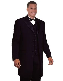 Mens Long Tuxedo Zoot Suit In Black