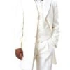 Gangster Suit - Mobster Suit - Mafia Suit For Mens Long Tuxedo Zoot Suit In Ivory