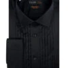 Black Tuxedo Shirt, French Cuff, By Tiglio